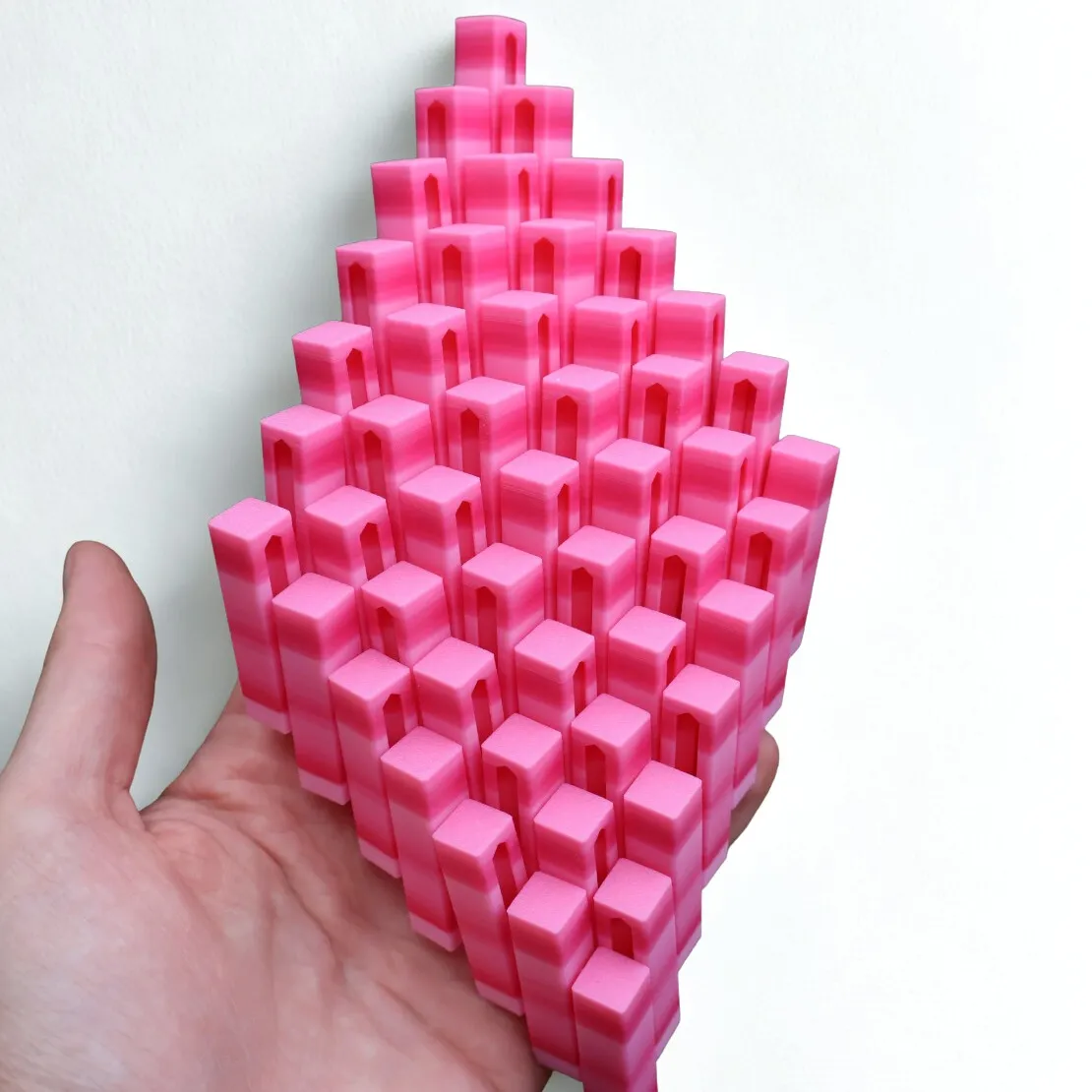 VoxelTower Geometric Sculpture - Image 1