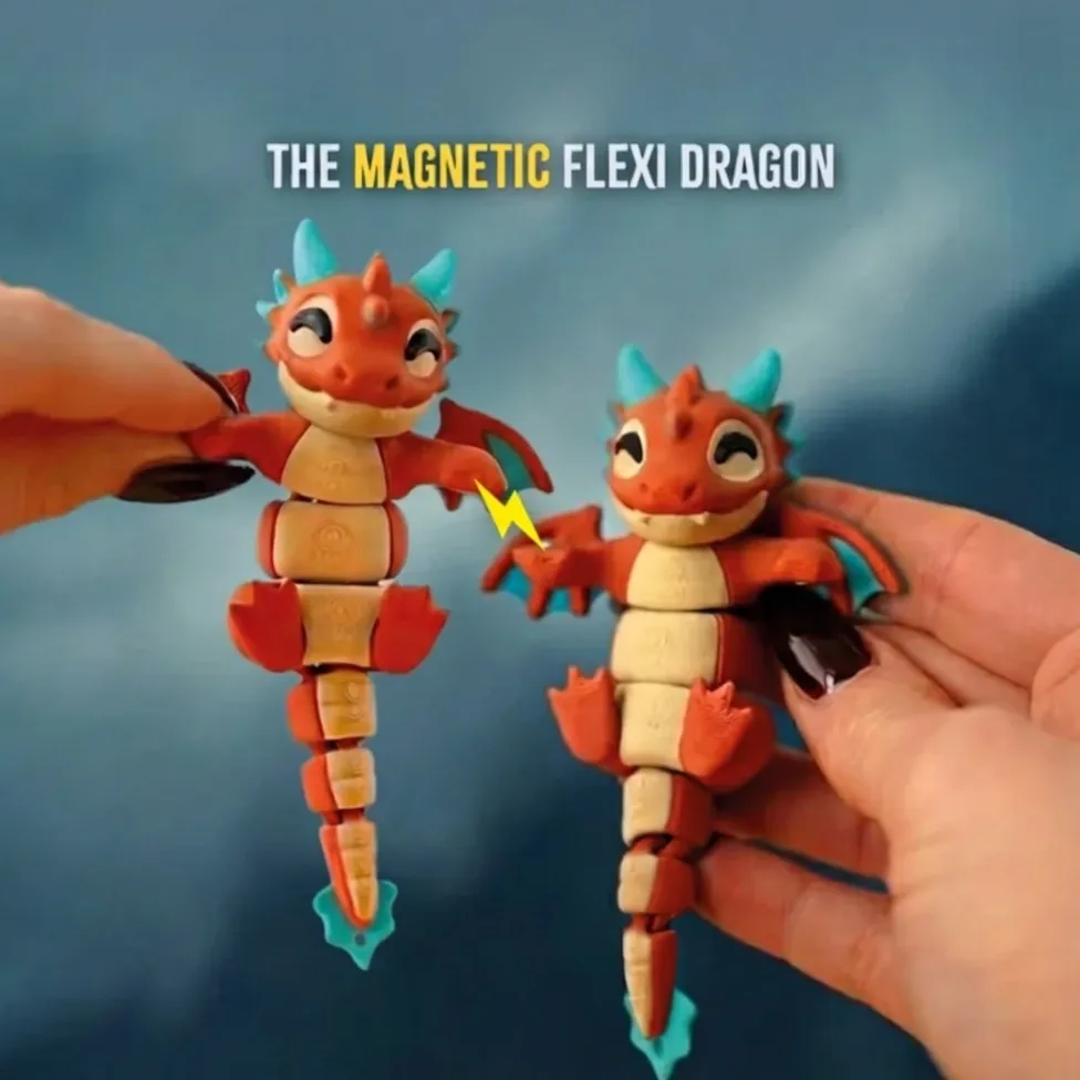 FlexiFam - Poseable dragon with magnetic hands - Image 1