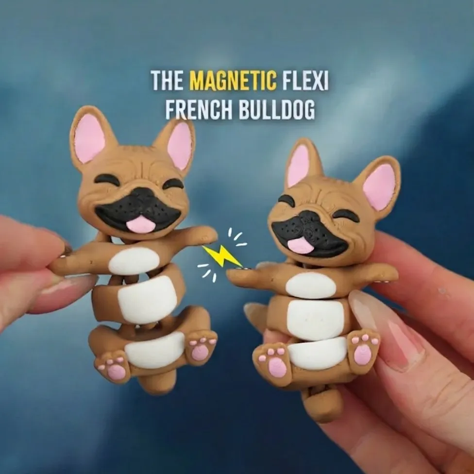 FlexiFam - poseable French bulldog with magnetic hands - Image 1