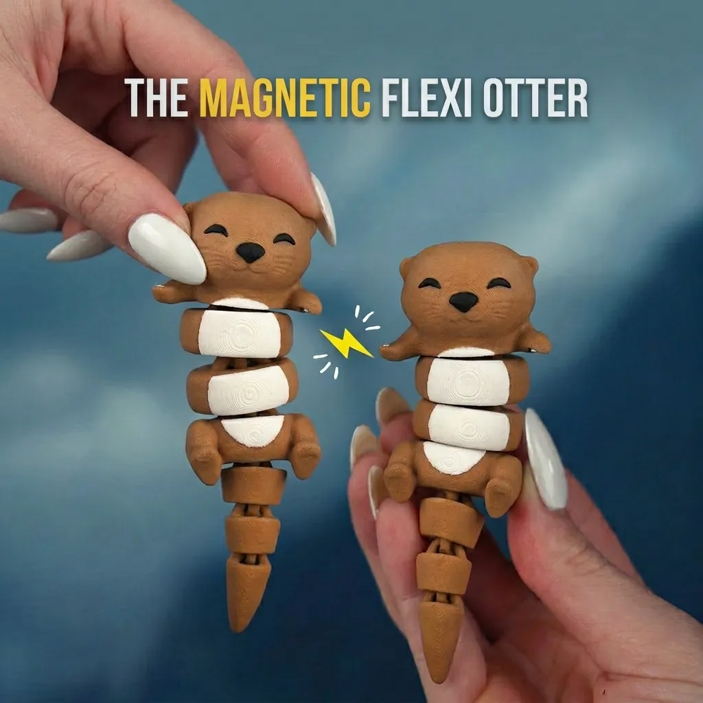 FlexiFam - Poseable otter with magnetic hands - Image 1