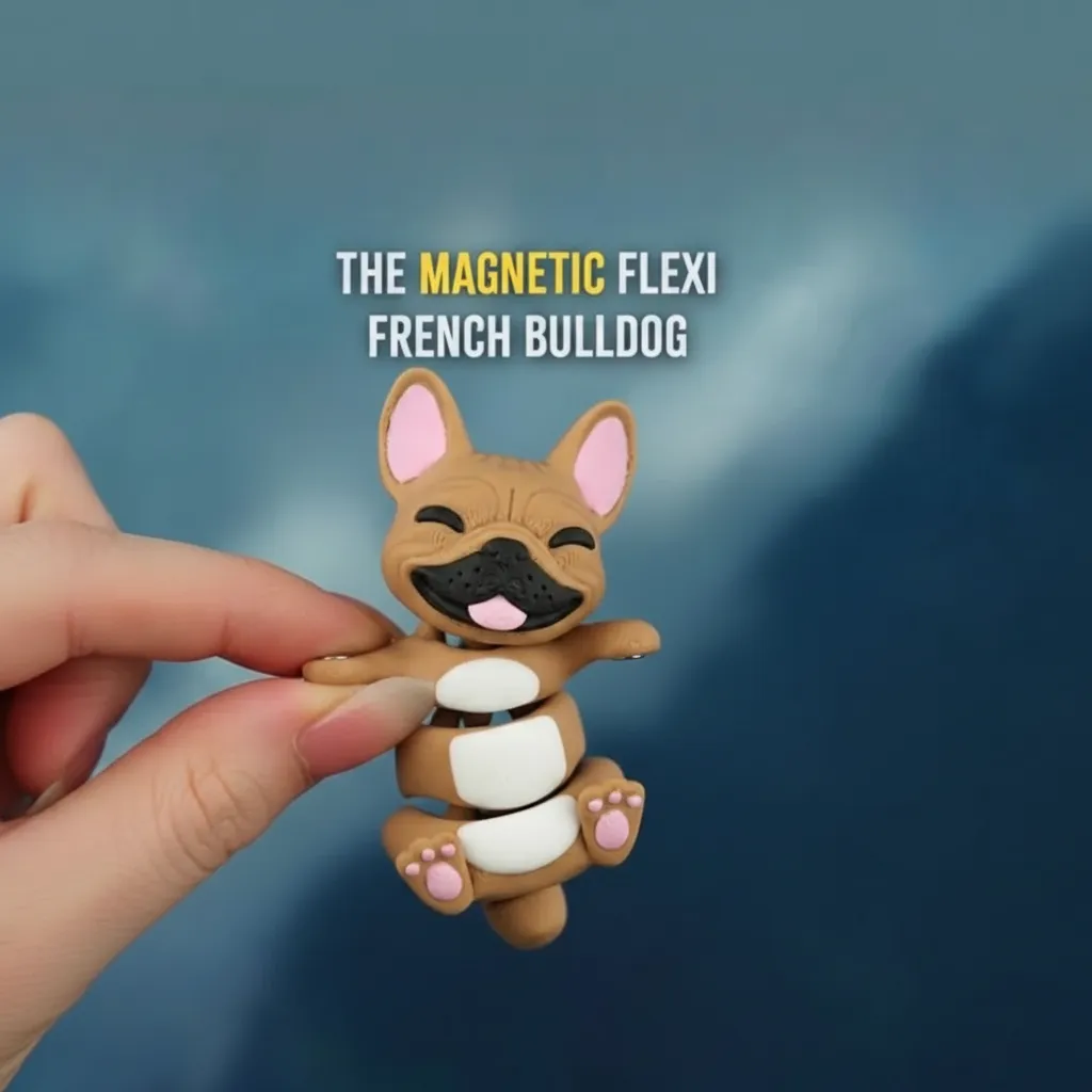 FlexiFam - poseable French bulldog with magnetic hands - Image 1
