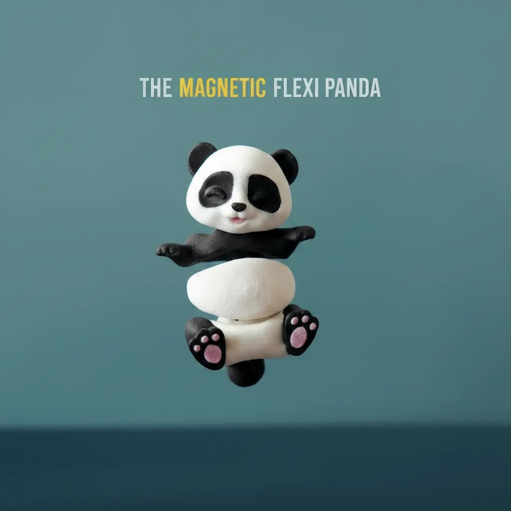 FlexiFam - poseable panda with magnetic hands - Image 1