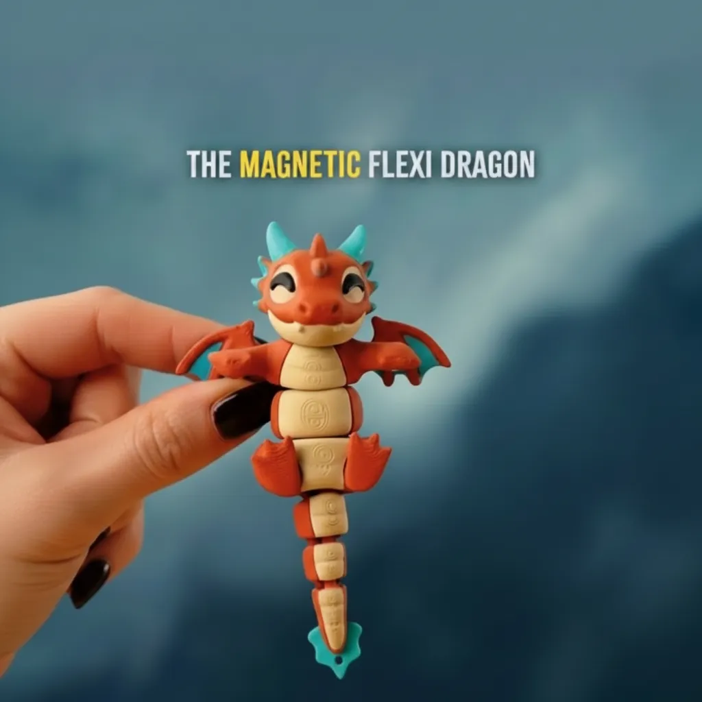 FlexiFam - Poseable dragon with magnetic hands - Image 1